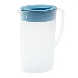 Water Bottles 2L Nordic Blue Cool Bottle Plastic Thickened Large Capacity Home Living Room White Pot -1PCS