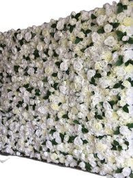 Decorative Flowers 8pcs/lot Artificial Silk Hydrangea Rose Flower Wall Wedding Backdrop Decoration Stage Mixcolor TONGFENG