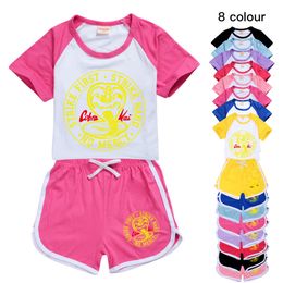 Summer Boys Sports Suit Kids Cobra Kai The Karat Clothes Baby Girls Cartoon T Shirt+shorts 2pcs Sets Teenager Children Tracksuit L2405