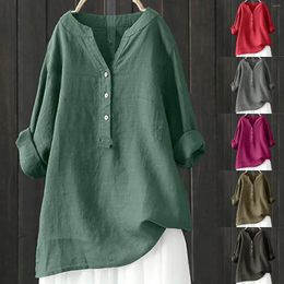 Women's Blouses Fancy Women Tops Loose Button Down Blouse Stand Solid Sleeve Long Casual Shirt Mesh Top