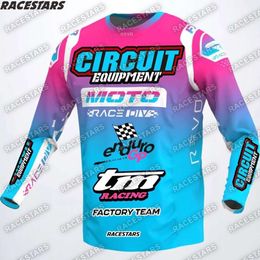 I37G Men's T-shirts Tm Racing 2024 Motocross Motorcycle Mtb Dirt Bike Downhill Mountain Enduro Short Sleeve Cross Country Cycling Jersey Breathable