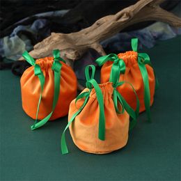 Party Favour Halloween Gift Bags Party Candy Velvet Bag Pumpkin Basket Easter Decorative Gift Packaging Bag LT984