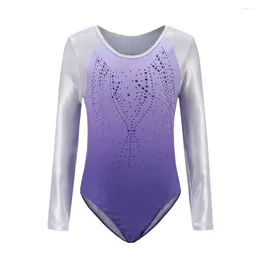 Women's Swimwear Gymnastics Leotards For Girls Dance Outfits Long Sleeves Tumbling Bodysuits Sparkly Dancewear