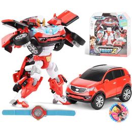 Transformation toys Robots Big!!! ABS Tobot Transformation Robot Toys Korea Cartoon Brothers Anime Tobot Deformation Car Aeroplane Toys for Child Gift Y240523