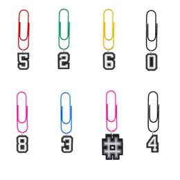 Pins Brooches Black Number 10 Cartoon Paper Clips Sile Bookmarks With Colorf Nurse Gift Cute Small Paperclips For Office School Drop D Otxp9