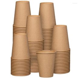 Coffee Pots Thick Single Layer Kraft Paper Cup Disposable Drink With