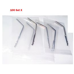 New 100 Set Wave Hooks 2PCS/Set Stainless Steel Lock Pick Set Locksmith Tools