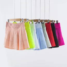 Women's Shorts Sports Short Skirt Quick Drying Tennis With Anti Glare Lining Running And Fitness High Waisted Shorts.