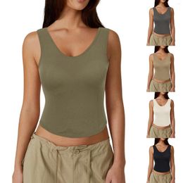 Camisoles & Tanks Beach Top For Women Square Neck Crop Tops Sleeveless Seamless Going Out Tank Trendy Casual Loose Blouse Shirts Vest Y2k