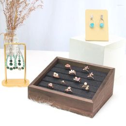 Jewelry Pouches Jewellery Tray Display Ring Earring Bracelet Storage Solid Wood Boxes