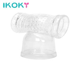IKOKY Ultimate Pleasure Male Masturbator Toy Vibrating Nozzles Of Massager Penis Stimulator Hitachi Magic Wand Attachment q1707187989528