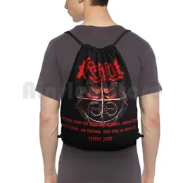 Backpack Kreat Terror Gone Drawstring Bags Gym Bag Waterproof Kreator Band Skin