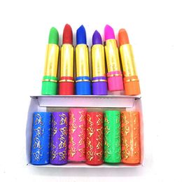 Pop and fashionable butterfly tube single green color tube color changing lipstick 6 colors/mixed box (single green box)