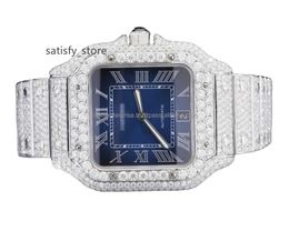 Luxury Diamond Watches Sapphire Dial Window Material VVS Clarity Moissanite Diamond Studded at Least Market Price