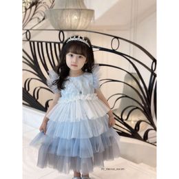 Customized Kids Girls Princess Dress Childrens Girl's Dresses Fashion Summer Petal Wedding Cothes 12E 276