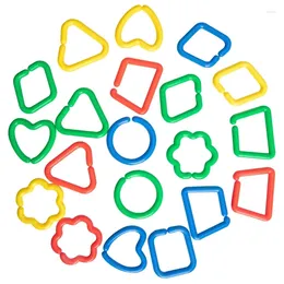 Other Bird Supplies Plastic Chain Link Toy For Birds 2.4in Diameter Clip Hooks 20Pcs Per Pack Dropship