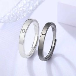 Couple Rings 2 pieces/pair for matching the sun and moon couple for friendship couple for open adjustable ring set minimum engagement ring couple set S2452301