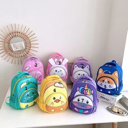 2024 new cartoon cute Kindergarten backpack animal student backpack fashion waterproof 3D kids schoolbag