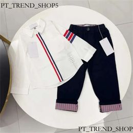 Designer Long-Sleeved Shirt And Trousers 2-Piece Set Spring Autumn High-Quality Brand Casual Tide Fan Childrens Clothes Size 100Cm 0E0