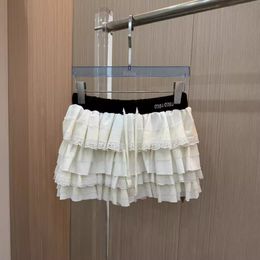 miu Elastic Waist Shorts Women Luxury Pants Girls Brand Pleated Dresses Letters Jacquard Skirts Colours High Waist Dress Luxury Soft Touch Ladies Dress Clothing