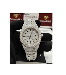 Best Price Quality Automatic Movement Mechanical Custom Hand Made DEF VVS Moissanite Diamond Iced Out Hip Hop Watch For Men