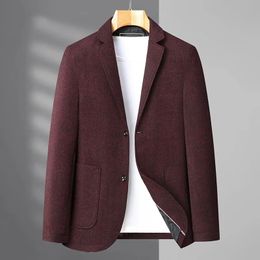 L8XL Large Size Mens Suit Jacket Spring and Autumn Business Fashion Handsome Plus Fat Plus Loose Fat Man Fat Suit Casual Top 240507