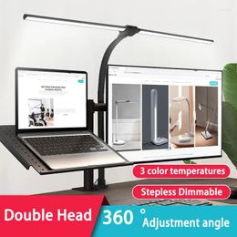 Table Lamps Dimmable LED Lamp Computer Monitor Light Bar Eye Protection Reading For Workstation Office Double Head Desk Lighting