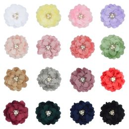 30/120 pieces of 8cm beautiful satin flower DIY shoes bags hats wedding invitations parties home decorations princess girls hair flowers 240521