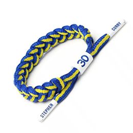 Chain Basketball Star Team Adjustable Rope Bracelet Braided Bangle Colorf Lace Sports Wristband For Fans Drop Delivery Jewellery Bracel Dhehh