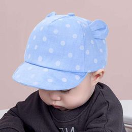 1PC New Baby's Baseball Hat Children Sun Cute Dot Baby Girl Boys Cap With Ear For 6-24Months Newborn Photography Props