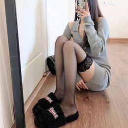 3PCS Sexy Women Lingerie Sheer Black Thigh Pantyhose JK Japan Style Lolita Girls Stockings Knee High Socks