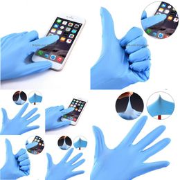 Disposable Gloves 2021 Ready To Ship Pack Of 100Pcs Premium Nitrile Blue Rubber Cleaning Powder Non Vinyl Latex Drop Delivery Home G Dhy2Q