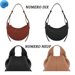 Luxury Numero dix Nine Neuf sac half moon cyme Designer bags 10a Womens mens fashion Cross Body Clutch Bags Totes handbag cowhide Leather cloud vacation Shoulder Bags