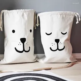 Storage Bags Cartoon Kids Toy Bag Drawstring Backpack Baby Clothes Clothings Laundry Organiser Pouch