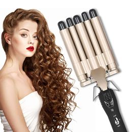 Hairdressing non-straight hair five-tube curling rod splint big wave hair perm automatic hair curler 240520