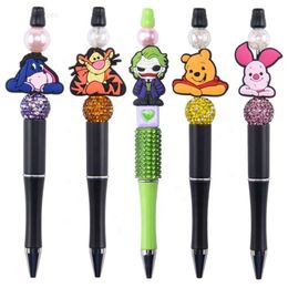 حبات بؤرية سيليكون جديدة للتصميم لصنع قلم تصنع حبات سيليكون مخصصة للخرز البؤري الكرتونية لصنع القلم