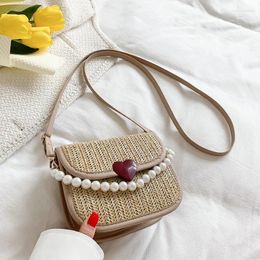 Evening Bags Summer Fashion Shoulder For Women Handmade Straw Crossbody Bag Purse Flap Handbags