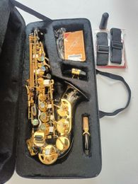 Hot Best Quality S-992 Curved Neck Soprano Saxophone B Flat Brass Nickel Silver Plated Sax With Mouthpiece Case