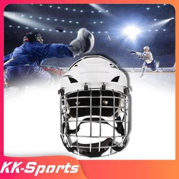 Adjustable Ice Hockey Helmet Mask unisex adult White Face Combo For Men & Women Professional Protective M/L L2405