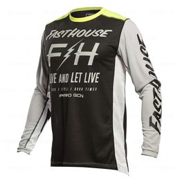 Мужские футболки Moto Bicycle Jersey Eleve Cycling Enduro Mtb Рубашка вниз по склону футболка Camiseta Motocross MX Массивная велосипедная одежда Fasthouse Rwza