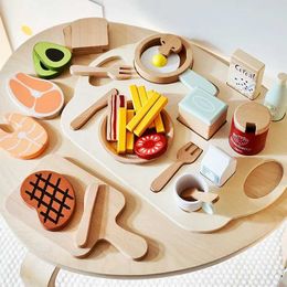 Kitchens Play Food Kitchens Play Food Miniature Meals Kitchen Utensils Project Food Learning Simulation Wooden Toys Pretend WX5.219574