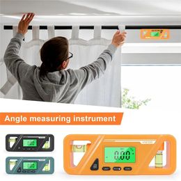 Compact Inclinometer Digital Inclinometer Angle Finder Gauge Spirit Level Bottom Magnet Data Hold Bright LCD Display 240523