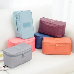 Storage Bags Portable Travel Bag Bra Underwear Organizer Box Toiletry Cosmetic Case Zipper Waterproof