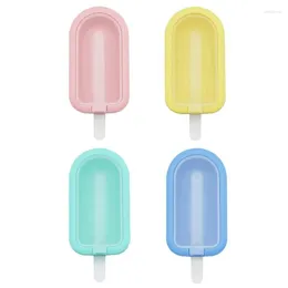 Baking Moulds Silicone Ice Cream Mould With Cover And Stickers Lovely Heart Ice-lolly Popsicle Creams Maker Tools Party Supplies