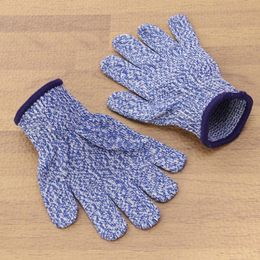 Disposable Gloves 1 Pair Of Level 5 Cut Resistant Kids Hand Protection Safety Kitchen Tools For Cutting And Slicing Blue Size XS 1940