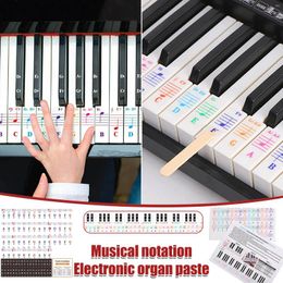 Wall Stickers Piano Keyboard Sticker 25/49/61/76/88 Key-Removable Transparent Cartoon Home Decor For Nursery Room