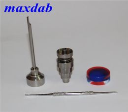 10mm 14mm 18mm Adjustable Titanium Nail Tool Set Glass Bong Domeless GR2 Titaniums Nails with Carb Cap Dabber Tools Slicone Jar 2437733