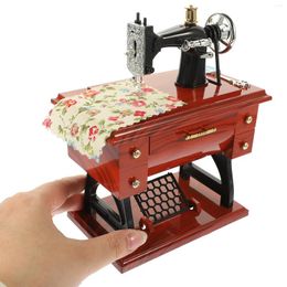 Decorative Figurines Vintage Music Box Sewing Musical Toy Machine Sartorius Model Play Creative Gift