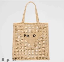 2024 Designer Shoulder beach bag Fashion Handbag bags Mesh Hollow Woven Shopping Bags for Summer Straw Tote Bag clutch purse