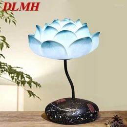 Table Lamps DLMH Contemporary Lotus Lamp Chinese Style Living Room Bedroom Tea Study Art Decorative Light